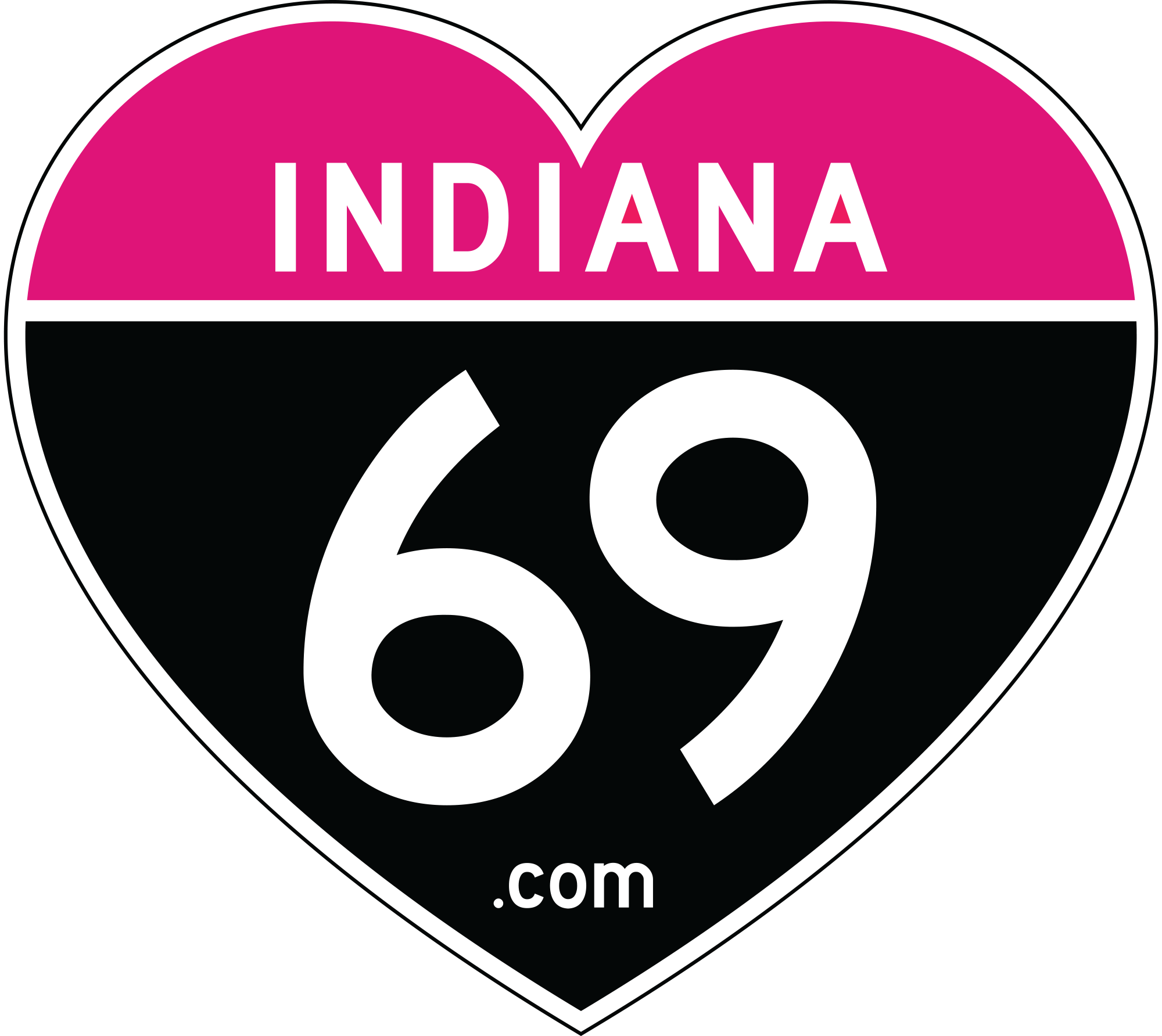 Heart Shaped Indiana 69 Interstate Sign • Indiana69.com